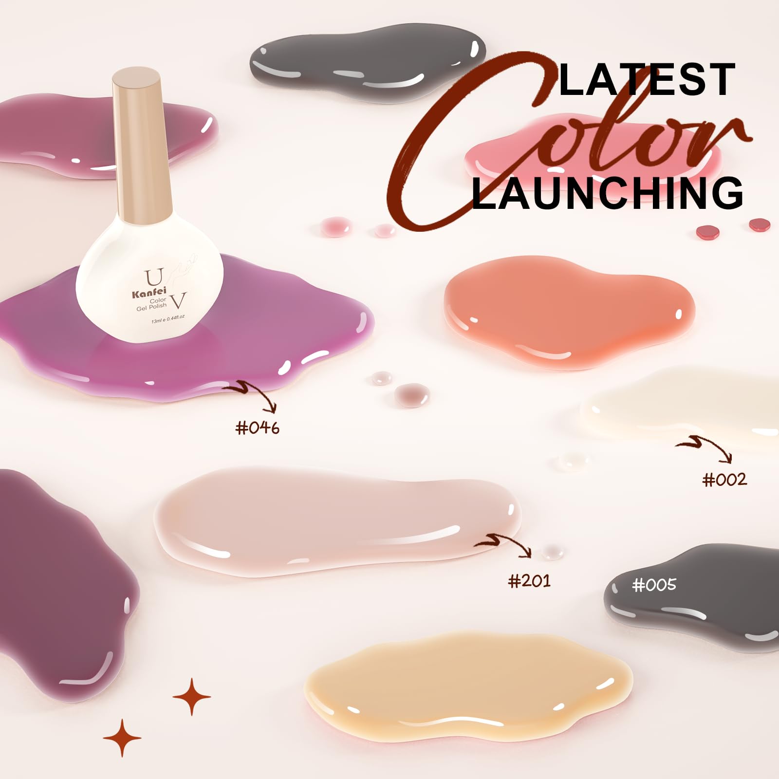 Amazon | kanfei ジェルネイル カラージェル 13ml*2 シアーカラー 高